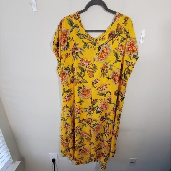 CHA-CHA Vente gold paisley floral high low tunic - Picture 8 of 8